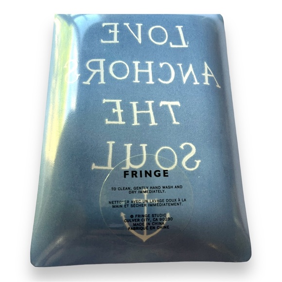 Fringe Studio Vintage Style Love Anchors Glass Tray in Navy Blue - Picture 4 of 9